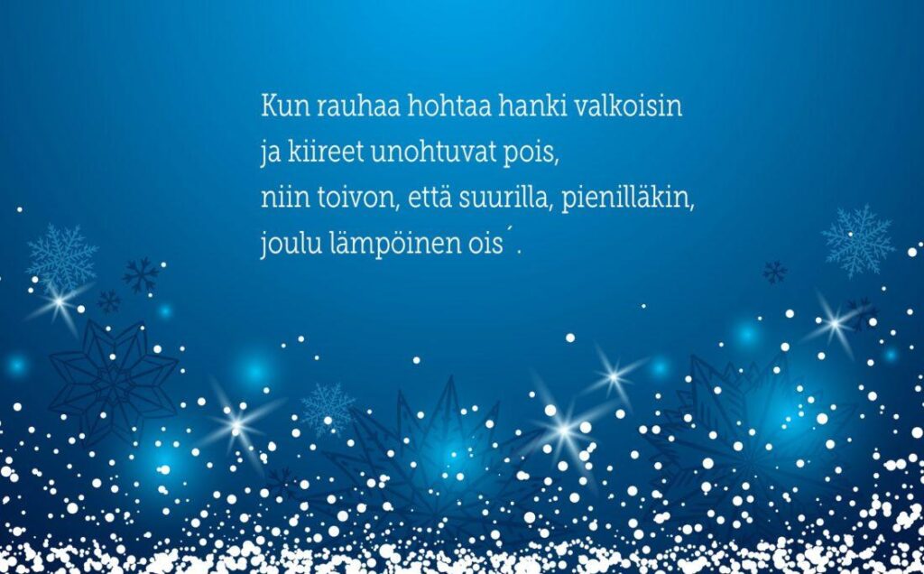 Hyvän Joulun toivotus