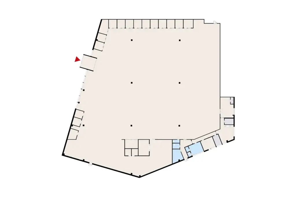 Antaksentie 4, Vantaa, katutason 2500 m2 toimitilan pohjakuva.