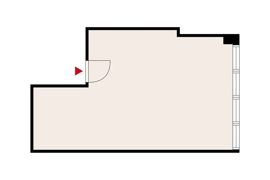 Suomalaistentie 7, Espoo, 1. kerroksen 33 m2 toimitilan pohjakuva