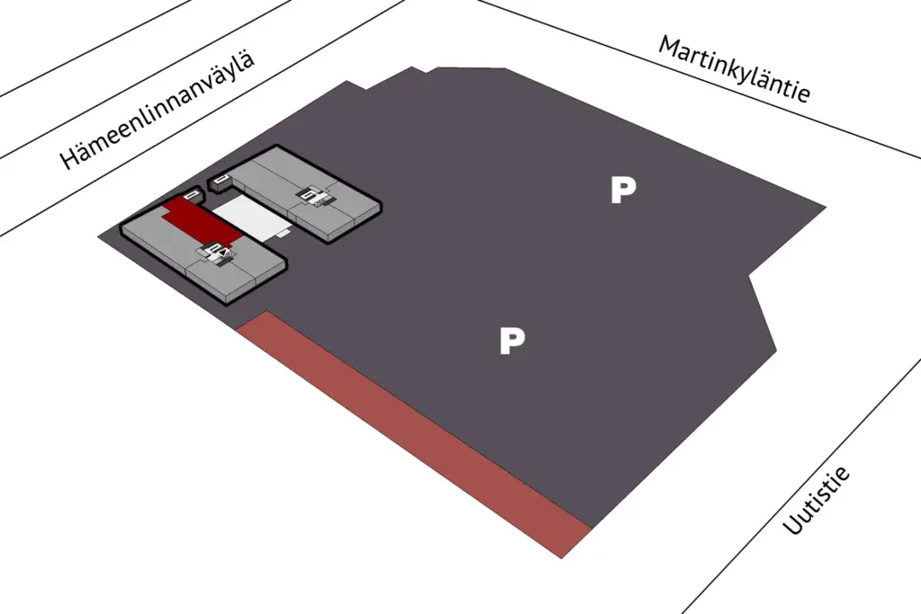 Vantaan Uutistie 3 C, 5. kerroksen 328 m2 toimitilan sijaintikuva.