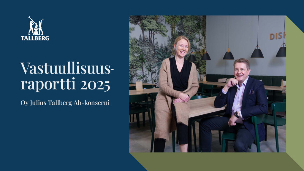 Tallberg vahvistaa vastuullisuusviestintäänsä konsernitason raportoinnilla  