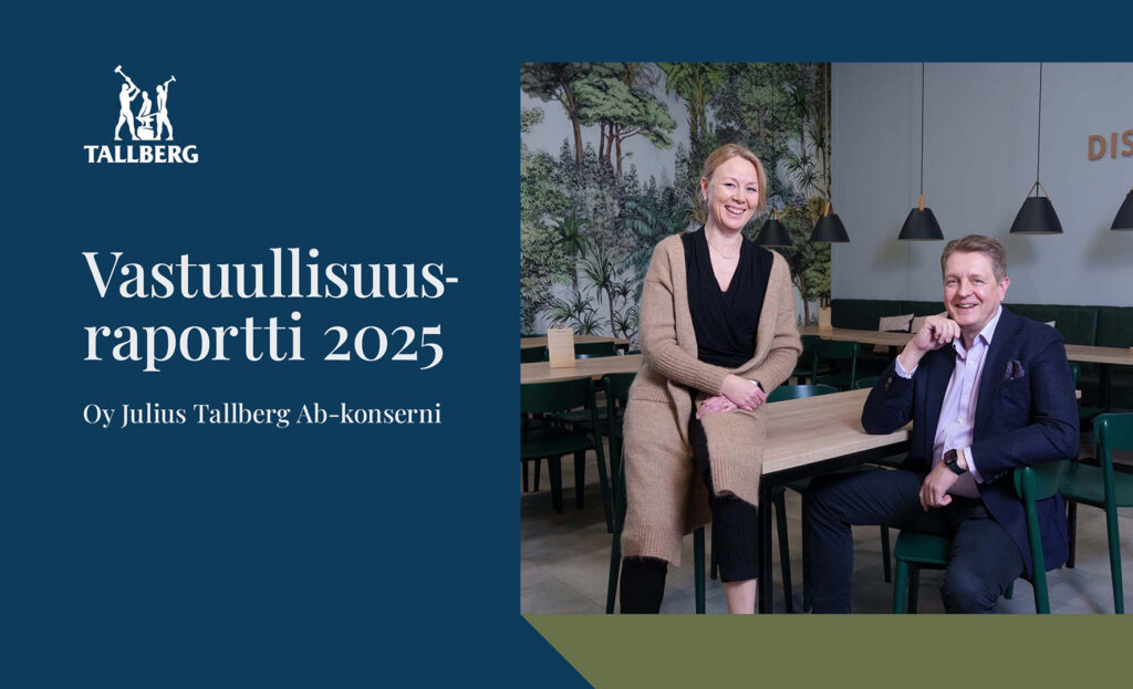 Tallberg vahvistaa vastuullisuusviestintäänsä konsernitason raportoinnilla